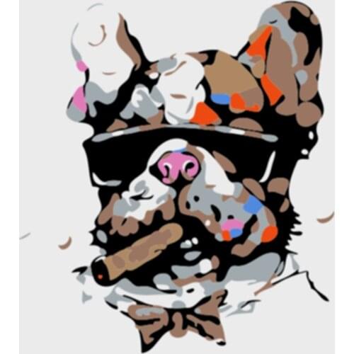 Graffiti Animals 20x20cm Children DIY Painting By Numbers For Kids DIY Pictures By Number Frame Best Gift For BOY Girl Art Decor