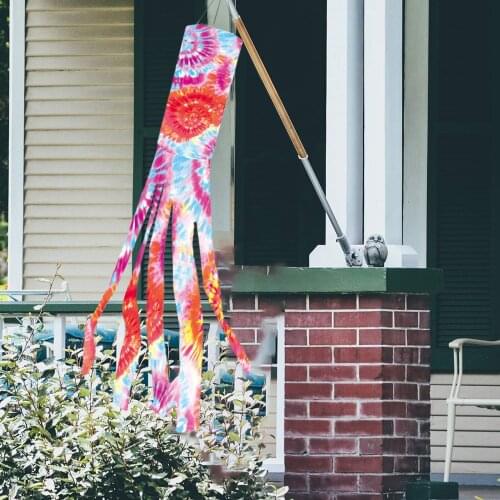 New Outdoor Wind Sock Flags Vivid Colorful Rainbow Wind Sock Sleeve Cone Test 100cm Festivals Caravan Camping Decor Windsock