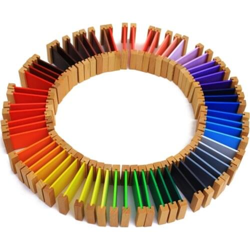 Material Learning Color Tablet Box 1/2/3 Montessori Sensorial Preschool Training Kids Puzzle Educational Toys For Children