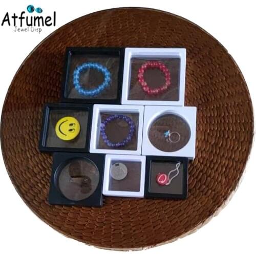 Transparent Ring Earrings Suspension Display Stand Coin Medal Beads Bracelet Pendant Jewelry Storage Box Jewelry PET Film Case