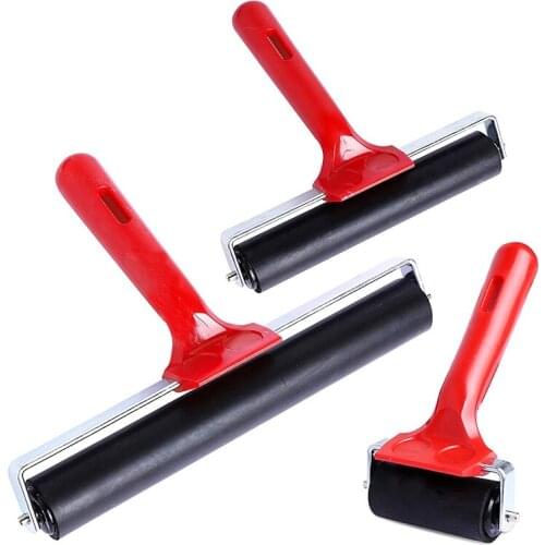 GTBL 3 Pcs Rubber Roller Rubber Brayer Glue Roller Tools for Printmaking Stamping Wallpaper Gluing Application 6/10/20 cm