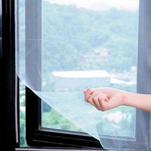 DIY self-adhesive window screen net breathable tulle summer invisible mosquito net Velcro removable and washable screen window