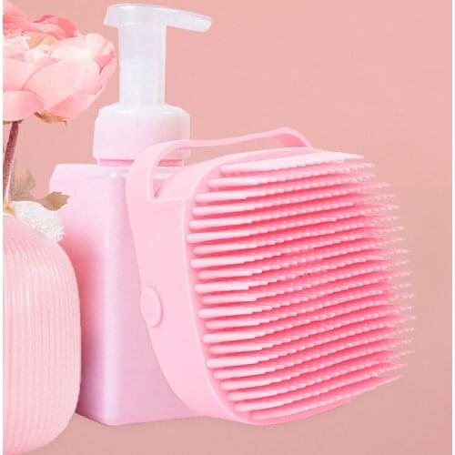 Bath Brush with Hook Soft Silicone Baby Showers Cleaning Mud Dirt Remover Massage Back Scrub Showers Bubble Non-toxic Brushes