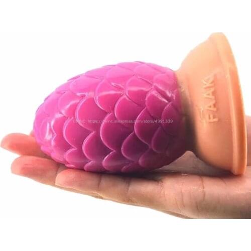 Lotus Silicone Anal Sex Toy Butt Plug Enlargement with Suction