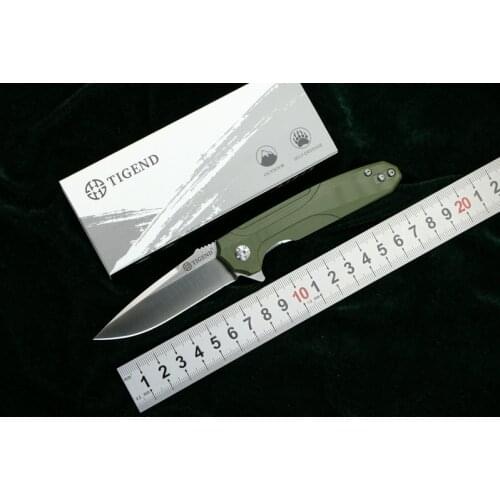 TIGEND CF1818 Tactics folding knife D2 blade G10 + steel handle camping hunting outdoor survival pocket Kitchen knives edc tools