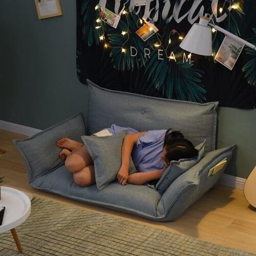 Tatami Staw Mettress Folding Adjustable Lazy Sofa BedFurniture Living Room Reclining Lounge Couch Chair Cushion room chair