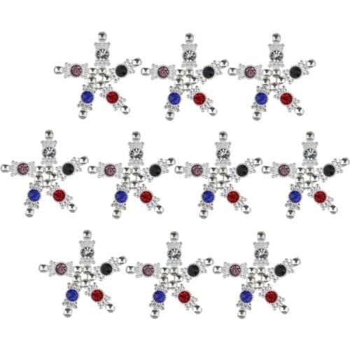 50 Pieces Crystal Charms Pendant Connectors for Jewelry Making Findings