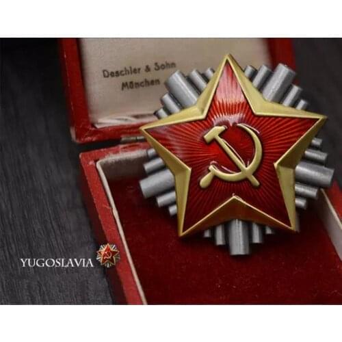 Soviet Red Star Yugoslav Republic Venus Guards Officer Cap Metal Badge Brooch Pin Medal For Clothes With Iron Box