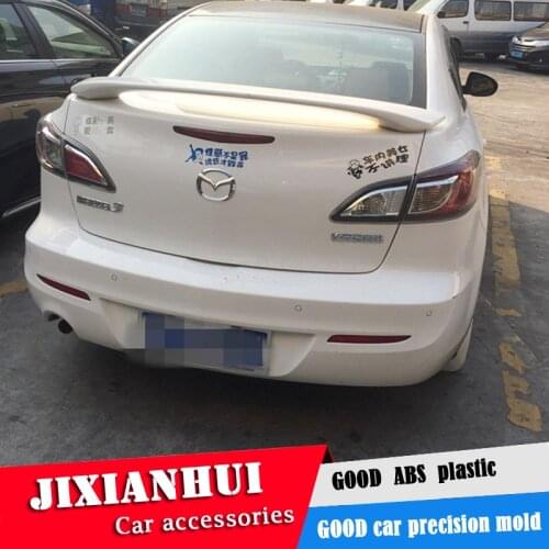 For Mazda 3 Spoiler 2006-2013 Mazda3 Sedan Spoiler ABS XC plastic Material Car Rear Wing Color Rear Spoiler