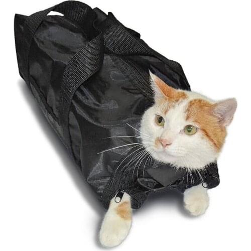 Pet Cat Grooming Bag Cat Bathing Restraint Bag Claw Nail Trimming Examing Bag