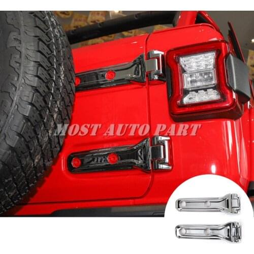 Tailgate Spare Tire Hinge Cover Trim 4pcs For Jeep Wrangler JL 2018-2019 Red/Silver/Black Car accesories interior Car Trim