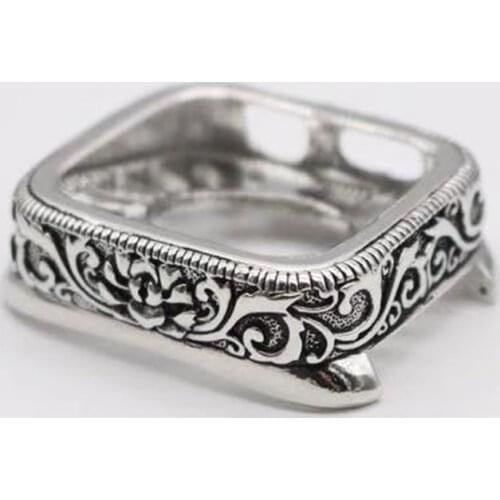 Retro Carved Style Metal Protector Case for Apple Watch SE Series 6 5 4 3 2 Cover for iWatch 40mm 44mm 38mm 42mm Bumper