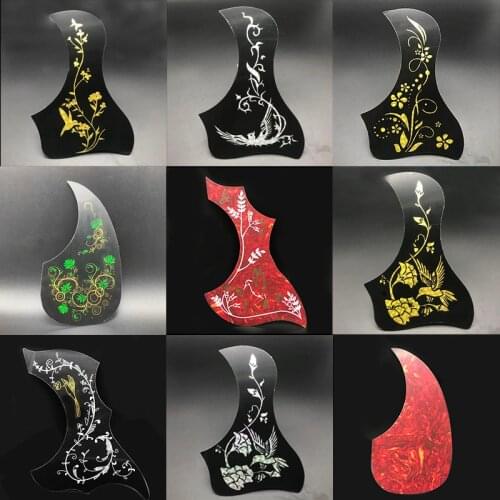 12pcs Acoustic Guitar Pickguard Self-adhesive DIY Celluloid Pick Guard for 40" 41" Folk Guitars Accessories