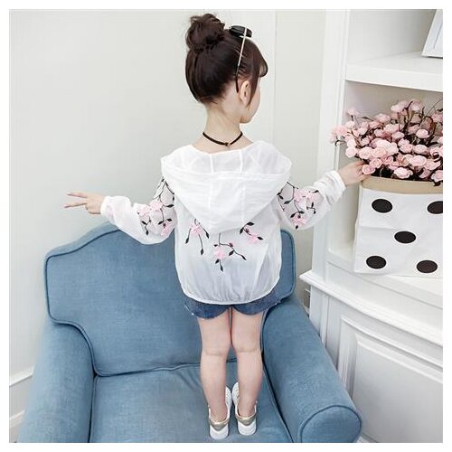 2021 New Style Polyester Fashion Trend Hooded Sunscreen Clothing For Kids Thin Breathable Sunscreen Clothing