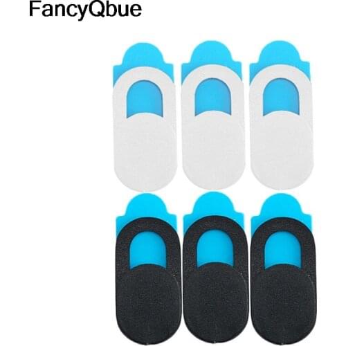 3Pcs/set Ultra Thin Lens WebCam Cover Shutter Slider Plastic Camera Cover For Phone PC Laptop Lens Privacy Sticker Black/Blue