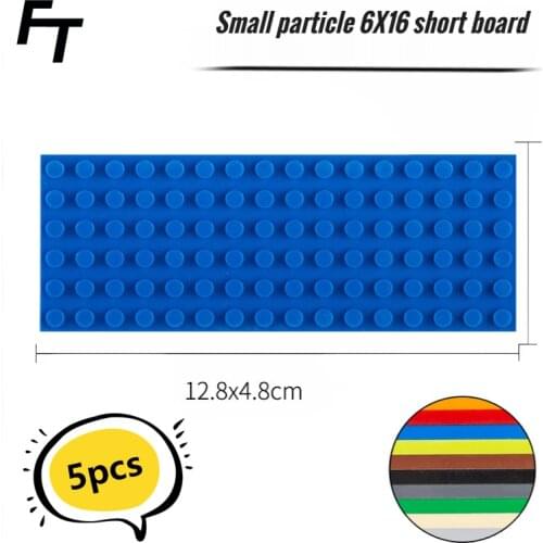 5pcs Small Particle 3027 6x16 Plate Brick Floor Building Blocks Part DIY Block Compatible with Creative Gift Castle Toys