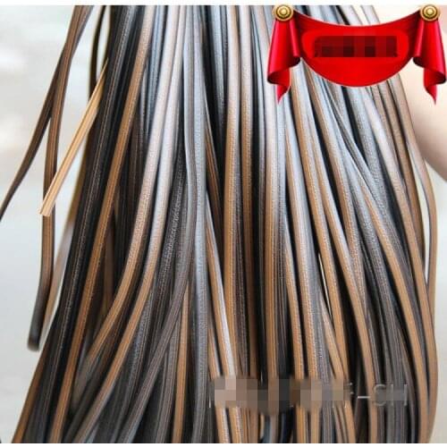 70Meters(500g) 8mmwidth Coffee Gradient Flat Synthetic Rattan Weaving Material Plastic PE Rattan for Knit and Repair Chair Table