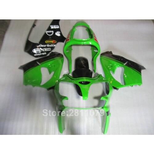 Free customize molded fairing kit for Kawasaki ninja ZX9R 2000 2001 green black fairings set ZX9R 00 01 MK30