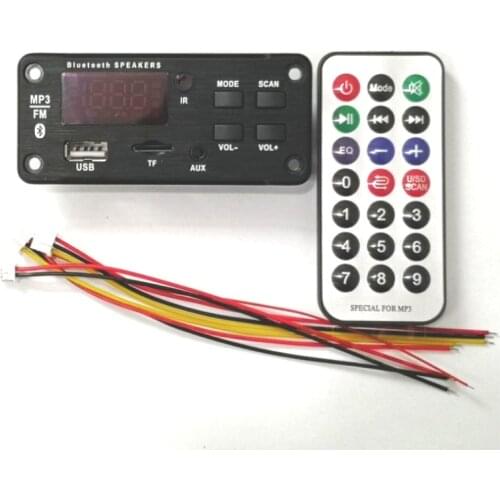 Wireless Bluetooth 5.0 Decoder Board Audio Module Support USB TF AUX FM Audio Radio Module Stereo Amplifier Board