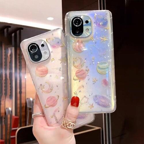 Bling Planet Phone Case For Xiaomi 11 10T Pro POCO F3 X3 Pro F2 Pro Case For Xiaomi Redmi Note 9 10 Pro 10S 8 Soft Epoxy Cover