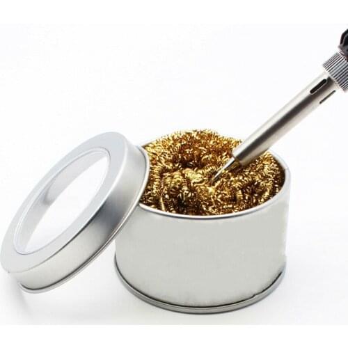 Cleaning Ball Desoldering Soldering Iron Mesh Filter Cleaning Nozzle Tip Copper Wire Cleaner Ball Metal Dross Box Clean Ball