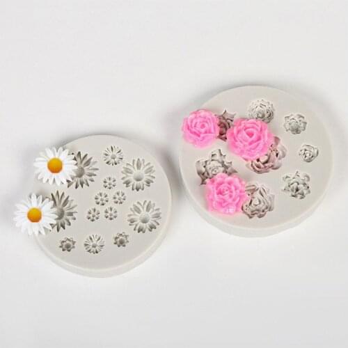 Floral Resin Mold Rose Flower Daisy Flower Pendant Silicone Mold Jewelry Tools