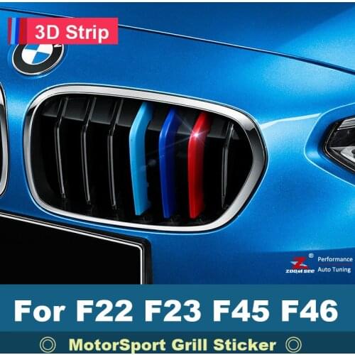For BMW 2 series F22 F33 F45 F46 216i 218i 220i 225i 228i Car Front Grille Stripes Grill M Motorsport Strips Performance Sticker