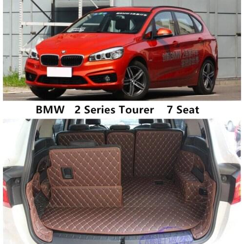 For BMW 2 Series Tourer 7 Seat 216 218 220 2015-2020 Full Rear Trunk Tray Liner Cargo Mat Floor Protector Foot Pad Mats