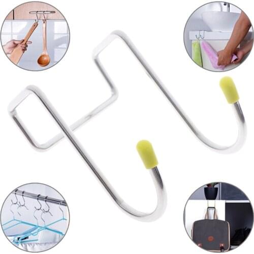 Stainless Steel Double S Shape Storage Hook For Bathroom Kitchen Wall Hook