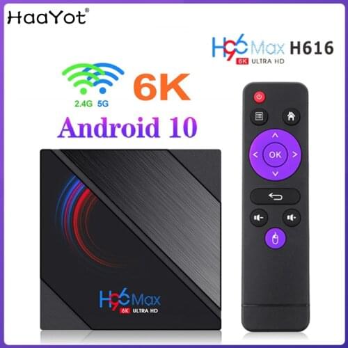 H96 Max H616 Smart TV Box Android 10 2GB/4GB RAM 16GB/32GB/64GB 1080p 6K BT 2.4&5G Wifi Android Tv Box Set Top Media Player Box