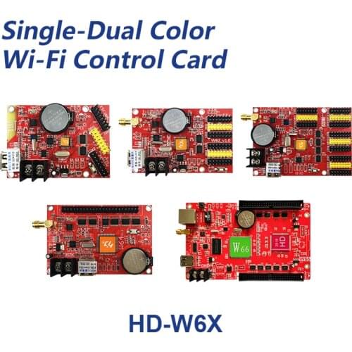 HD-W6X Single-dual Color Wi-Fi Control Card Wi-fi control cards are available for door toutiao screen, store small signboard