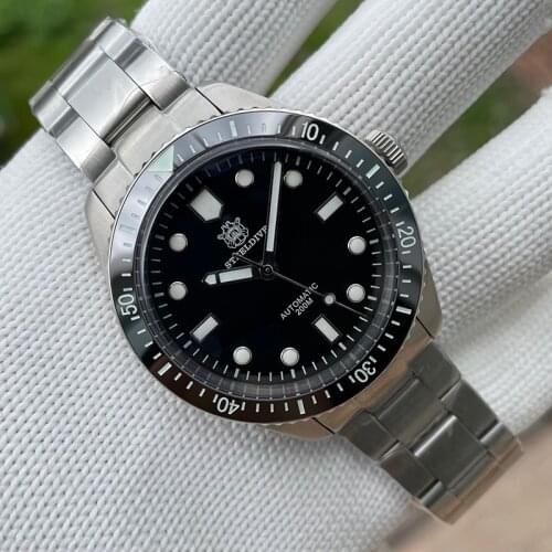 Steeldive Automatic Mens Wrist Watch 200m Waterproof NH35 Sapphire Ceramic Bezel Luminous Mechanical Diver Watch Clock New