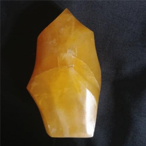 85mm Natural golden quartz crystals ice cream flame home decoration stone chakra healing crystals