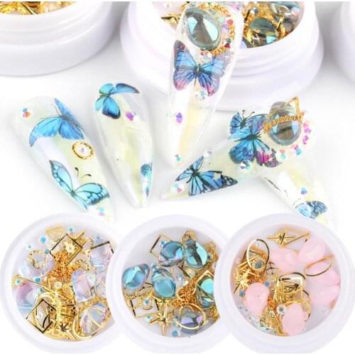 Nails Rhinestone Set Unique Shape Nail Art Decoration Stickers DIY Manicure Decoration Tools декор для ногтей
