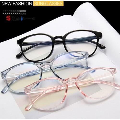 Samjune NEW Fashion Women Glasses Frame Men Eyeglasses Frame Vintage Round Clear Lens Glasses Optical Spectacle Transparent