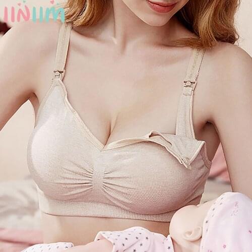 New Wirefree Nursing Clothing Cotton Breastfeeding Bra for Pregnant Women Pregnancy Breast Underwear Soutien Gorge Allaitement