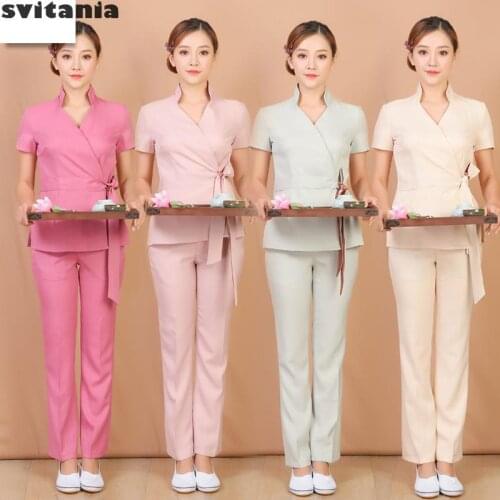 New Spa Beauty Salon Massage Shop Working Clothes Beautician Manicurist Uniform Hotel Waiters Uniform