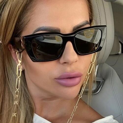 2021 New Fashion Small Square Sunglasses Women Vintage Brand Designer B Sun Glasses Female Unique Show Shades Oculos De Sol