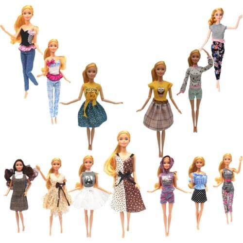 Fashion 11.5" Doll Clothes For Barbie Dress Shirt Top Skirt Pants Outfits Set 1/6 BJD Dolls Accessories Casual Wear Kid Toy Gift