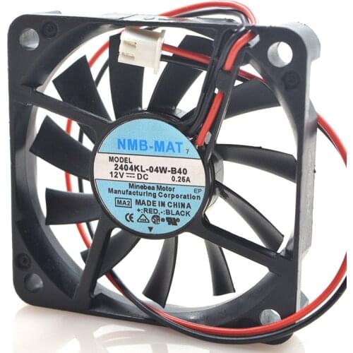 Original FOR NMB 6010 12V 0.25A 2404KL-04W-B40 6CM double Ball Heat dissipation Fan