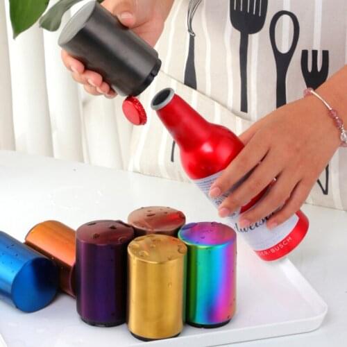 Automatic Magnetic Beer Bottle Opener Stainless Steel Wine Beer Soda Cap Opener Bar Kitchen Bar Kitchen Accessories Tools