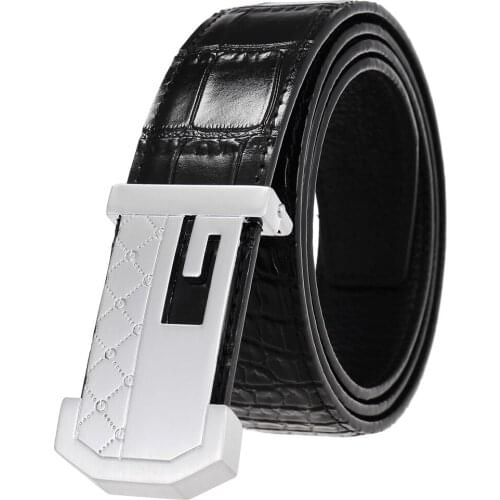Alloy Smooth Buckle Belt Fashion Trend Belt Punching Belt