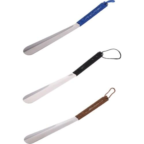15" Stainless Steel Long Handle Shoehorn With Paracord Handle