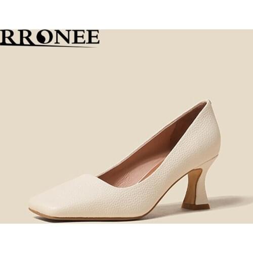 RRONEE Leather Pumps