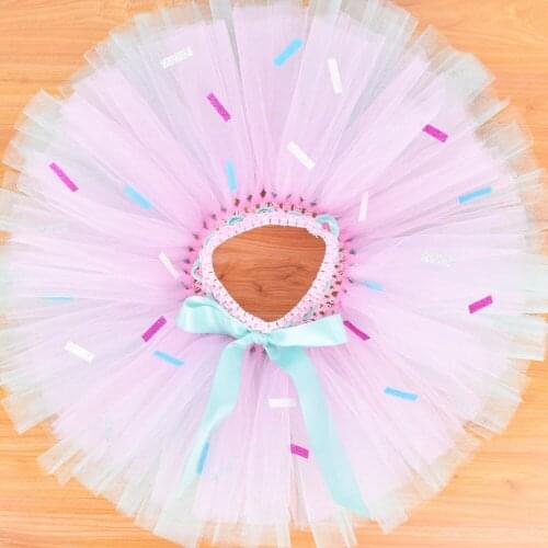 Candy Donut Baby Girls Tutu skirt Baby Birthday Party Costume Kids Dance Skirt Infant Toddler Tulle Skirt Newborn cloth