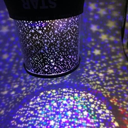 1PC Romantic Star Light Projector LED Night Light Sky Star Moon Master Colorful Decor Kids Battery Projection Lamp Book Lights