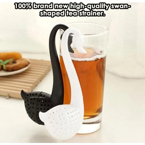 1PC Creative Swan Shape Tea Strainer Environmentally Friendly Plastic Elegant Swan Tea Infuser For Home Kitchen Tea Accessories
