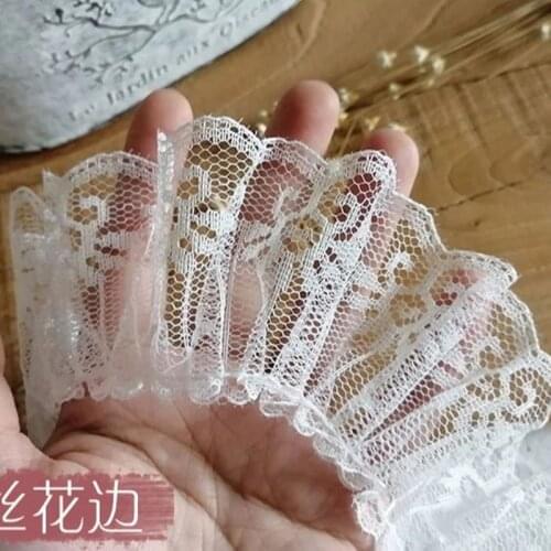 1Yards Latest Embroidery Lace Collar 5cm Ribbon Supplies Sewing Trim Guipure White Lace Fabric For Dresses dentelle encaje LA44