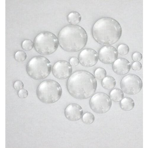 10Pcs Clear Glass Round Cabochons Transparent Dome for Jewelry Making DIY Findings 8mm 10mm 12mm 14mm 16mm 18mm 20mm 25mm 30mm