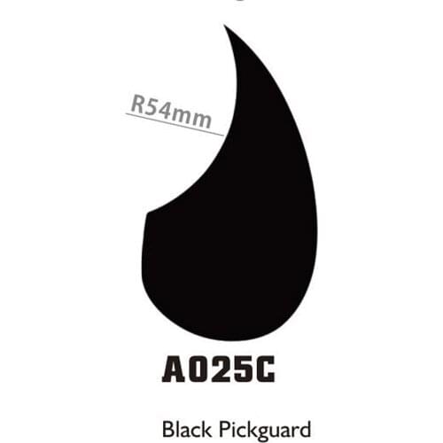10pcs Alice A025C Black Color 36" 38" 39"Acoustic Guitar Pickguard Pick Guards Self Adhesive R54mm